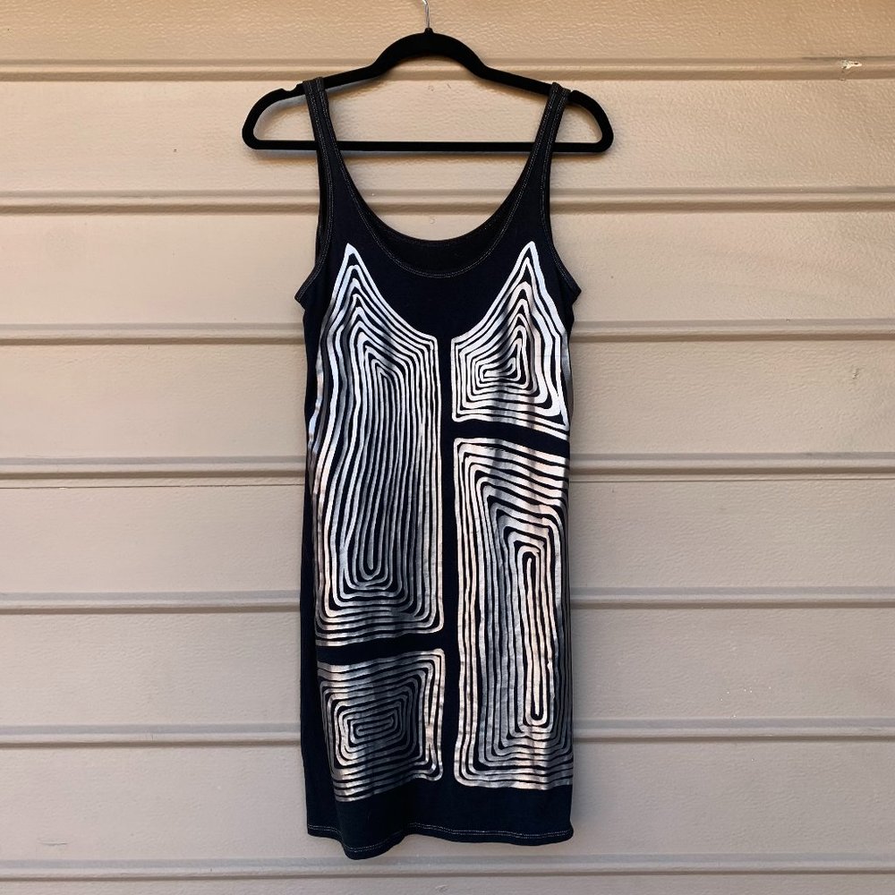 Vintage Vena Cava Metallic Stray Cat Tank Mini Dress